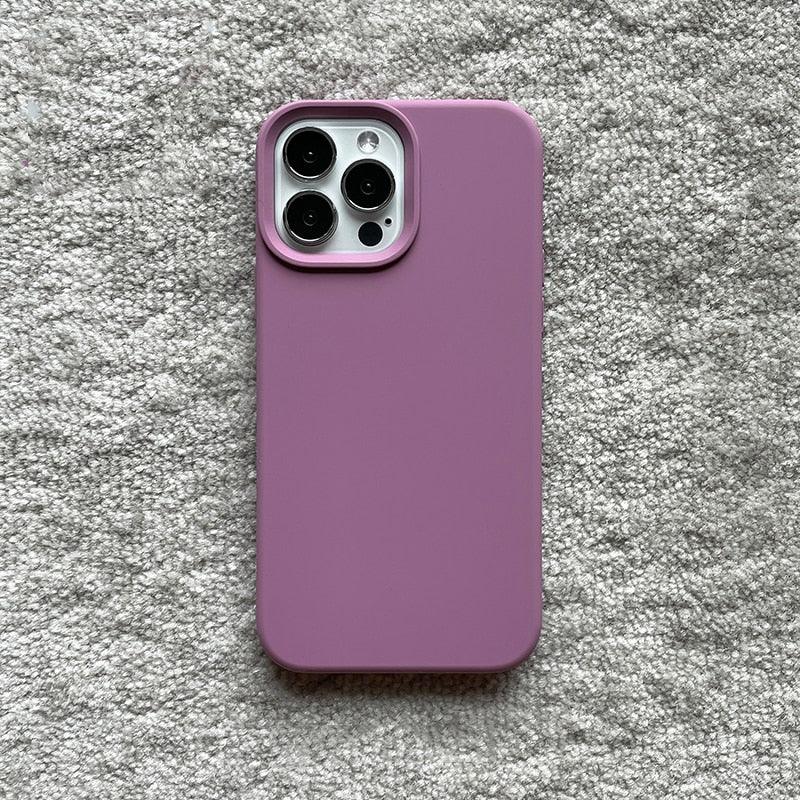 Classic Candy Color Silicone Case For iphone 13 12 Mini 14 13 Pro Max Camera Lens Protective Bumper Cover For iPhone 14 12 Pro Soft Flexible Silicone Slim Fit Case For Iphone Stevvex