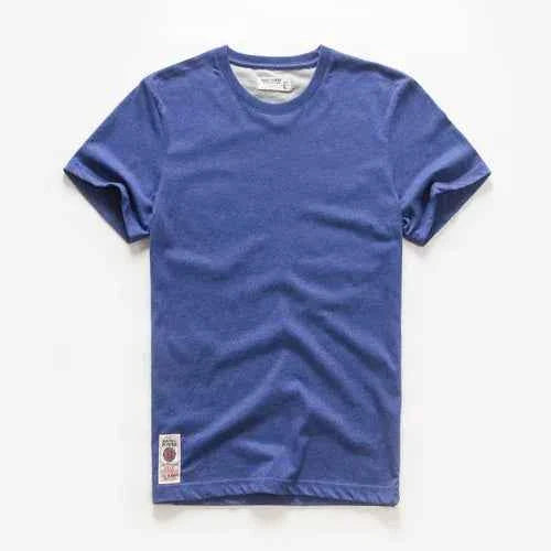 Classic Cotton Men's Solid O-Neck Tee THRIXINE