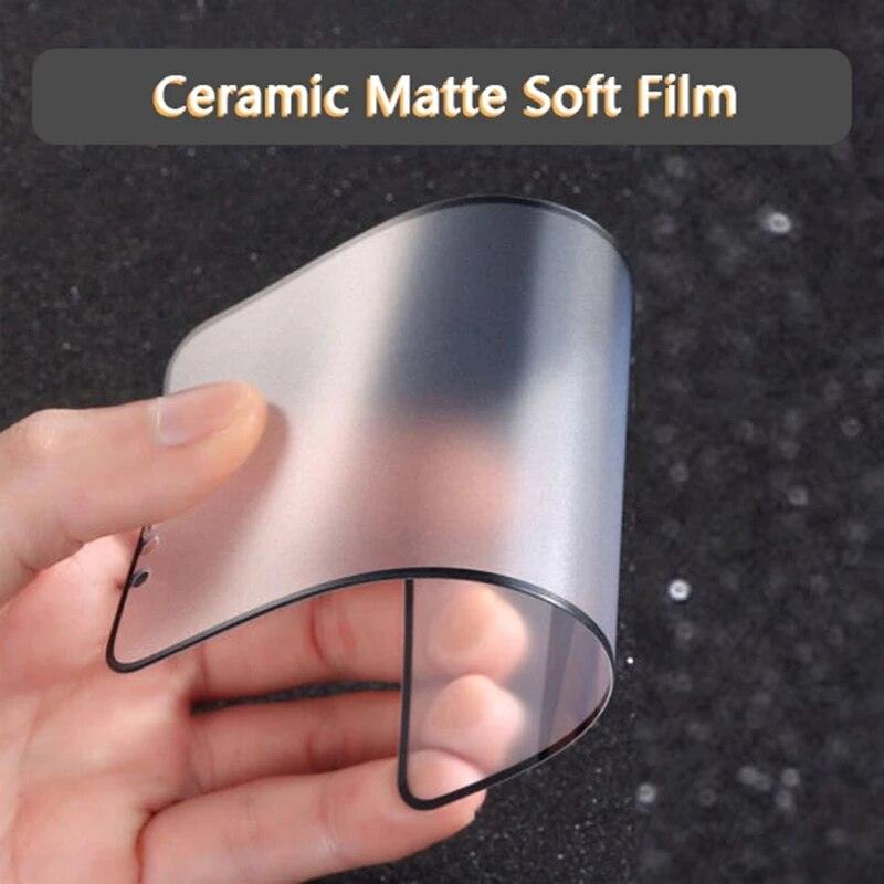 2PCS No Fingerprints for IPhone 13 12 11 Pro Max X XR XS SE Matte Ceramics Film for IPhone 12 13 Mini 6 6s 7 8 Plus Screen Protectors Stevvex