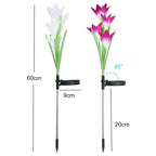 Decorative LED Solar Waterproof Modern Lamp In Shape Of Lily Flower For Garden Yard Lawn Courtyard Pathway - SJB-DIAMOND ELITES