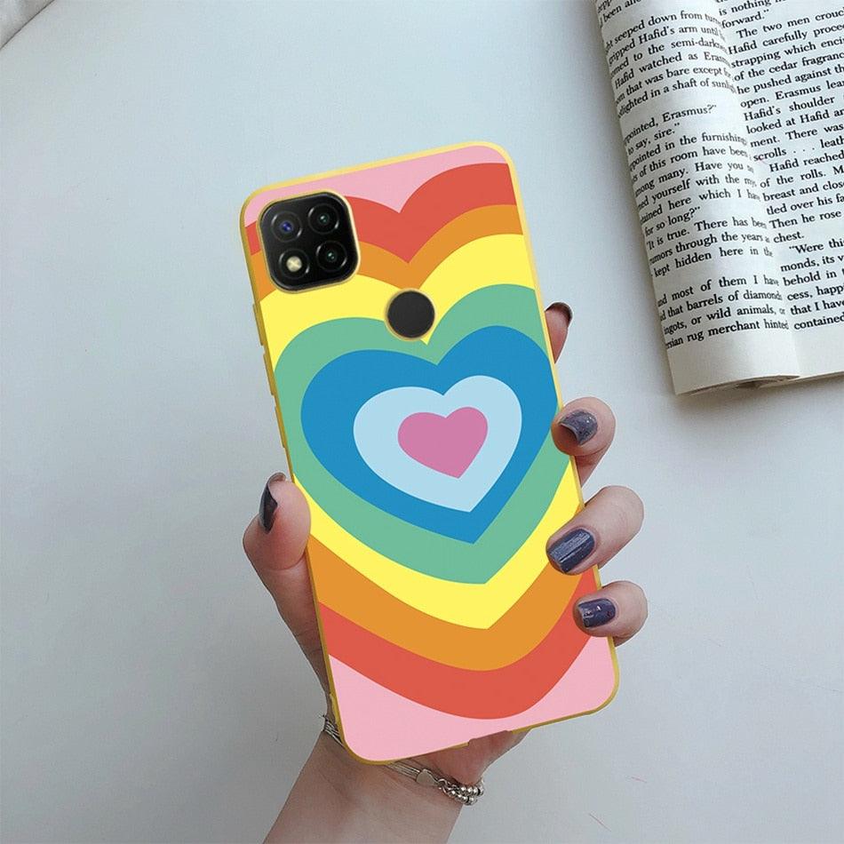 Silicone with Design Print Pattern Shockproof-Absorption Bumper Protective Back Cover For Xiaomi Redmi 10A Case 2022 Love Heart Candy Painted Phone Cover Soft Silicone Case For Xiaomi Redmi 10A Redmi10A Stevvex