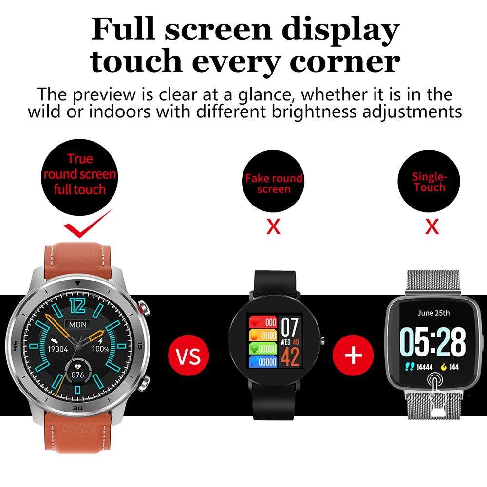 Modern Full Round Touch Display Smart Watch for Men In Business Luxury Style With IP68 Waterproof Protection and Heart Rate Blood Pressure Monitor 5 Days Standby Smartwatch - SJB-DIAMOND ELITES