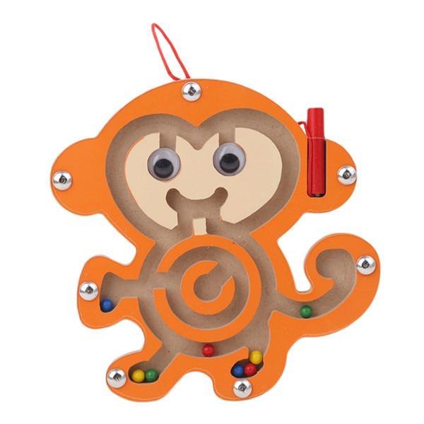 Children Magnetic Maze Toy Kids Wooden Puzzle Game Toy Kids Early Educational Brain Teaser Wooden Toy Intellectual Stevvex Board - SJB-DIAMOND ELITES