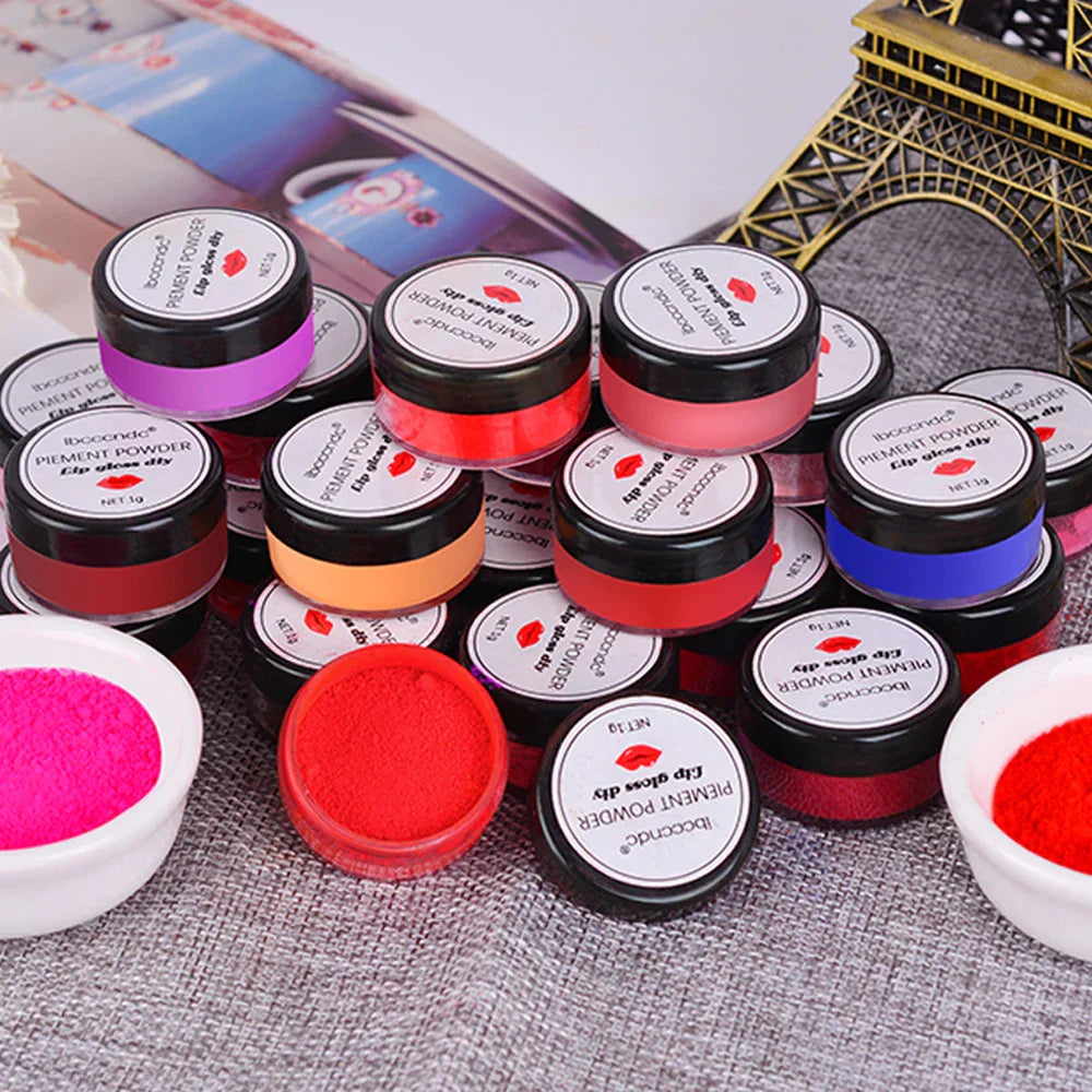 32 Colors Makeup Lip Stick Powder Long Lasting Lip Gloss Cosmetic Pigment DIY Lip Gloss Powder Material Lip Glaze Pigment Lootquake LLC