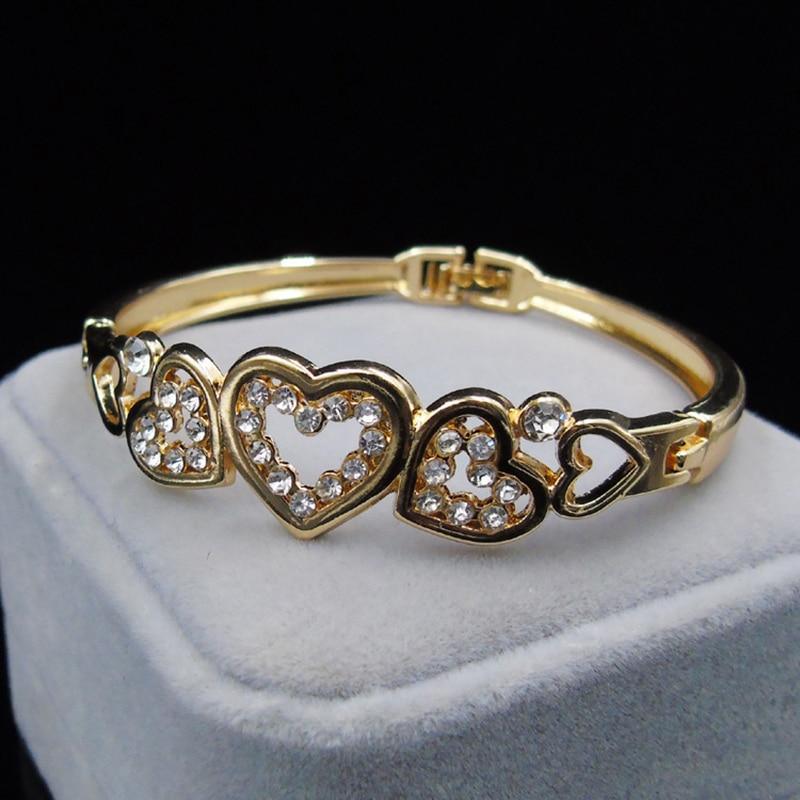 Rose Gold Stainless Steel Bracelets & Bangles Female Heart Forever Love Charm Bracelet For Women - SJB-DIAMOND ELITES