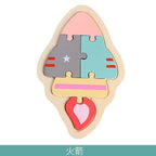 Wooden Children Colorful Animal Stevvex Puzzle for Toddler Creative Puzzle Early Educational Toys for Boys and Girls 2-4 - SJB-DIAMOND ELITES
