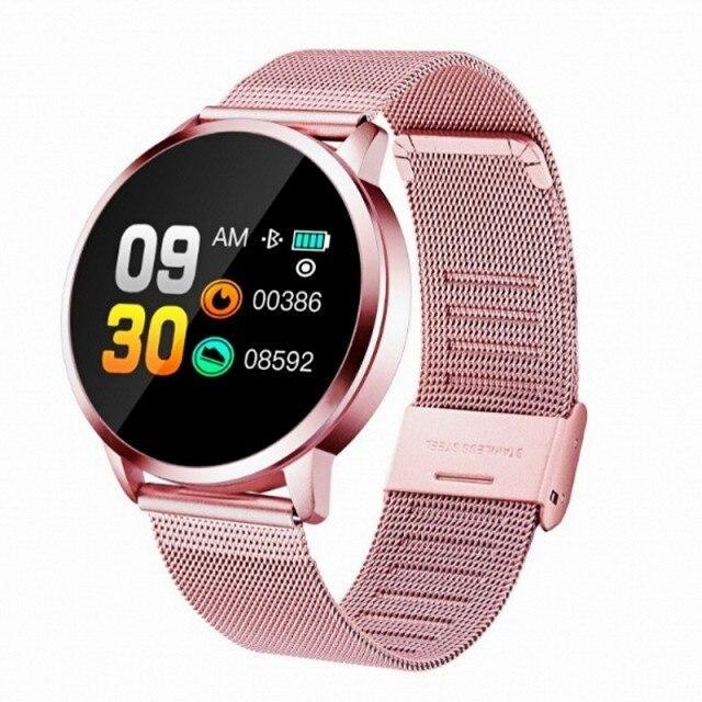 New Q8 LED Bluetooth Smart Watch With Stainless Steel Waterproof Breacelet Wearable Device Smartwatch Style for Men and Women With Fitness Tracker - SJB-DIAMOND ELITES
