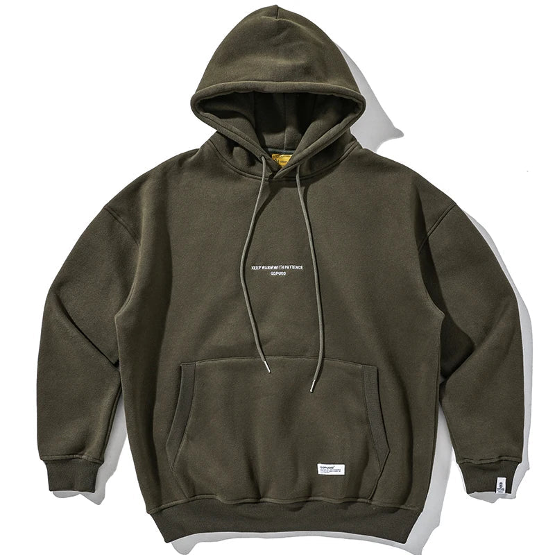 Plus Size Harajuku High Quality Thin Fleece Hoodie Japanese Streetwear Hip Hop Sweatshirt Men Clothing Korean Couple Pullover Pi-Mart