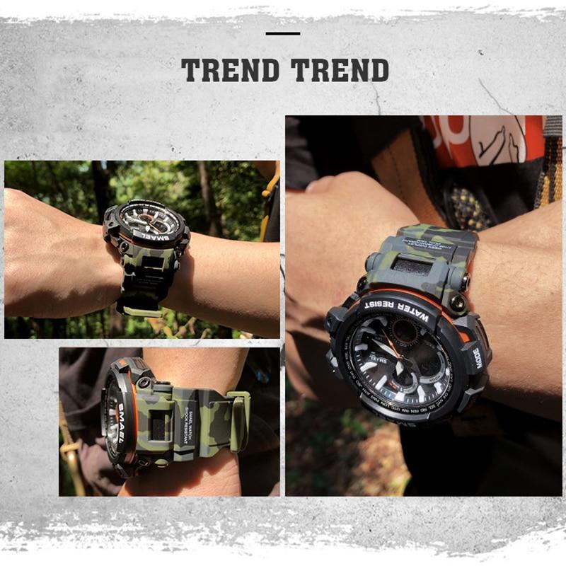 Modern Sport  Waterproof 50M Men Watches With LED Digital Display In Military Armi Relogio Masculino Style - SJB-DIAMOND ELITES