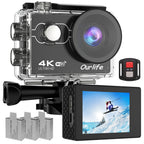Ourlife hot selling 4K 30fps 1080P 60fps remote control sports action camera with three batteries for bicycle