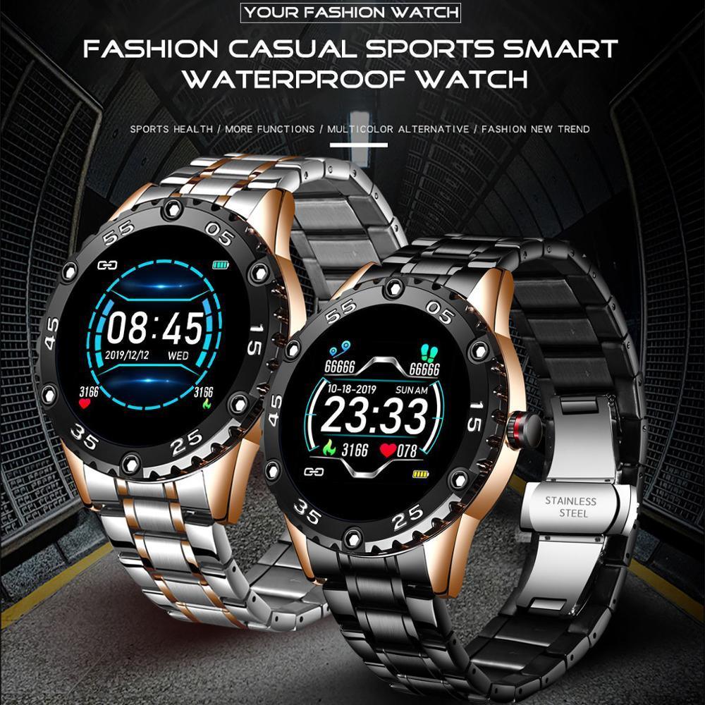 New Smart Watch For Men  With IP67 Waterproof Protecion and Heart Rate Fitness Tracker Pedometer For Android and IOS sistems Steel Band Sports Men Smart Watch - SJB-DIAMOND ELITES