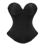 Sexy Straps Halter Overbust Corset Lingerie Top Wedding Black/White Cotton with Cup Body shaper Hot Corset Bustier Underwear