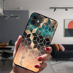 Unique Abstract Ultra Thin Sparkle Soft Silicone Case For iPhone XS Max 8 7 Plus X XR 6 6S 5S Mini Black Phone Case Marble Geometric Art Soft Silicone Cover Stevvex