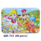 New 60 Pieces Wooden Puzzle Kids Toy Cartoon Animal Wooden Puzzles Child Early Educational Learning Toys for Christmas Gift - SJB-DIAMOND ELITES