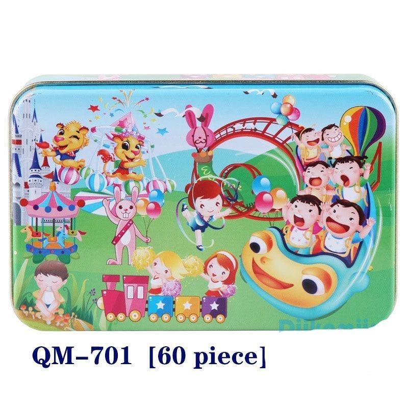 New 60 Pieces Wooden Puzzle Kids Toy Cartoon Animal Wooden Puzzles Child Early Educational Learning Toys for Christmas Gift - SJB-DIAMOND ELITES