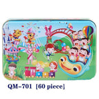 New 60 Pieces Wooden Puzzle Kids Toy Cartoon Animal Wooden Puzzles Child Early Educational Learning Toys for Christmas Gift - SJB-DIAMOND ELITES