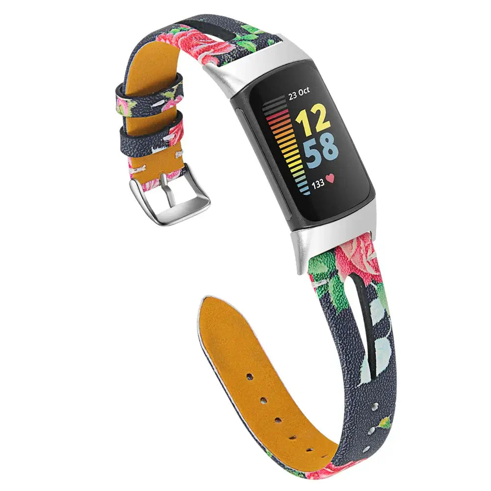 Fitbit Charge 5 6 Leather Band - Stylish Durable Accessory - SJB-DIAMOND ELITES