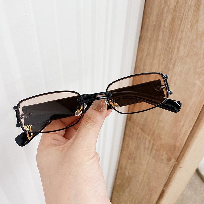 Popular Fashion Small Rectangle Women Luxury Sunglasses Brand Designer Vintage Punk Men Sunglasses Style With Shades UV400 Protection Stevvex
