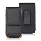 Universal Leather Case for iPhone Mens PU Leather Vertical Case with Belt Clip for iPhone Waist Pack Belt Clip Bag for 3.5-6.3" Mobile Phone Pouch Phone Cover Stevvex