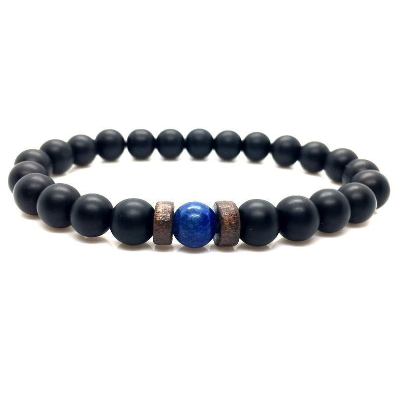 Lava Stone Men Wrist  Bracelet Natural Moonstone Bead Tibetan  Chakra Diffuser Bracelets For Men Jewelry Cool Gifts - SJB-DIAMOND ELITES