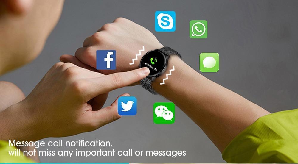 Luxury Popular Trend Smart Watch With LED Color Screen Smartwatch Women Fashion Fitness Tracker Heart Rate monitor - SJB-DIAMOND ELITES