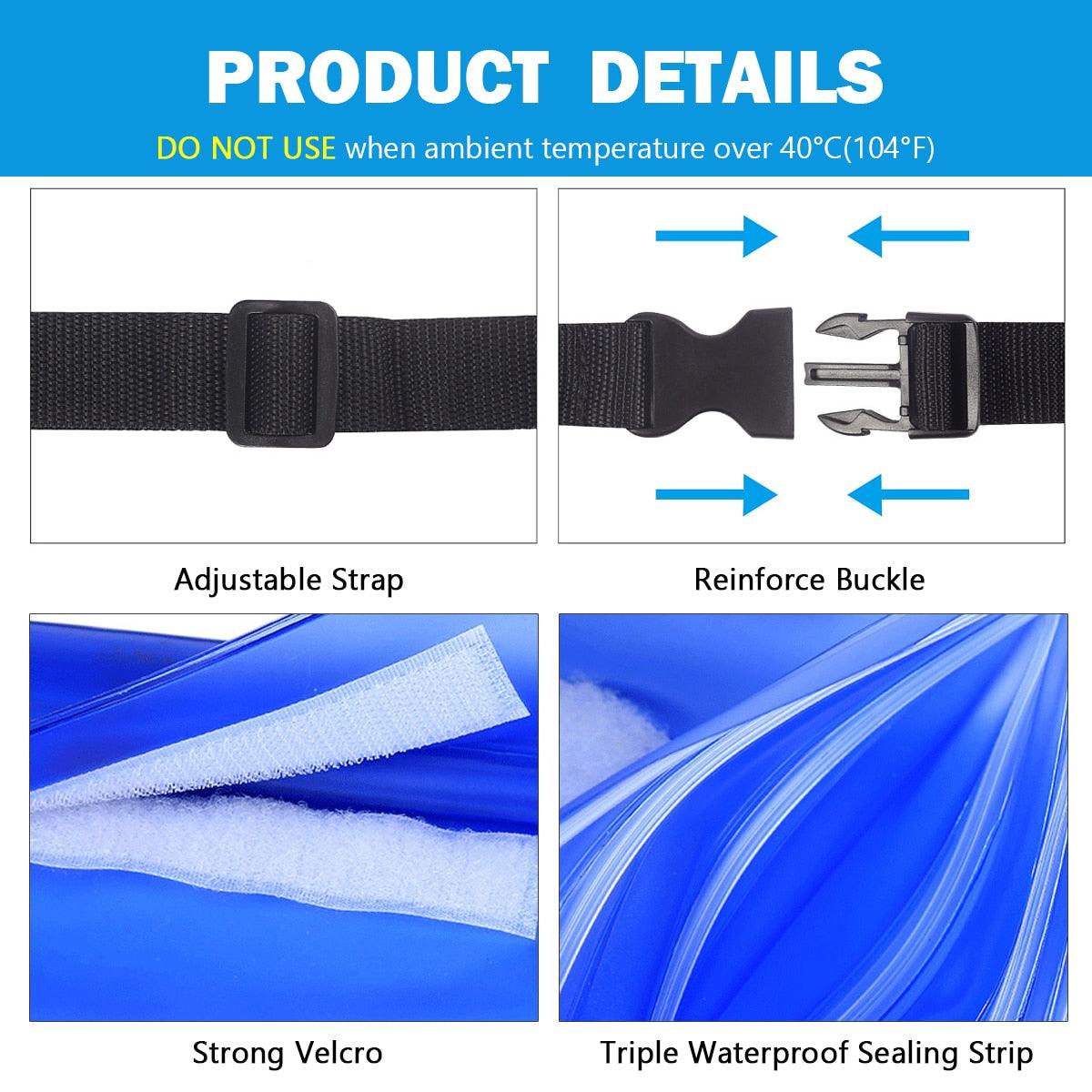 Waterproof Swimming Bag 3 Layers Water Proof Diving Beach Shoulder Waist Bag Underwater Mobile Phone Bag Case Waterproof Bag With Adjustable Waist Belt Comfortable Case For Phone Stevvex
