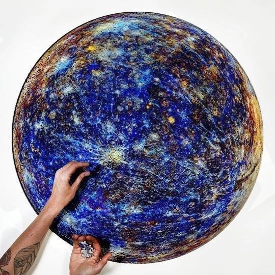 1000pcs Modern Round Puzzles Toys Puzzles Educational Toys Puzzles For Adults Interesting Goods Learning And Education Moon and Planets Puzzles - SJB-DIAMOND ELITES