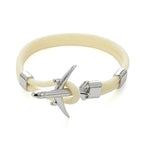 Modern Fashion Airplane Anchor Bracelets Men Charm Rope Chain Paracord Bracelet Women Male Air Force Style Wrap Metal Sport Hook Gift - SJB-DIAMOND ELITES