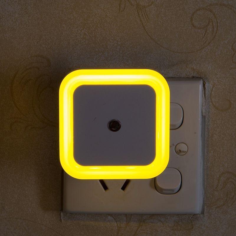 STEVVEX Wireless Sensor LED Night Light with  EU and  US Plug Mini Square Night Lights For Baby Room Bedroom Corridor Lamp multi purpose - SJB-DIAMOND ELITES