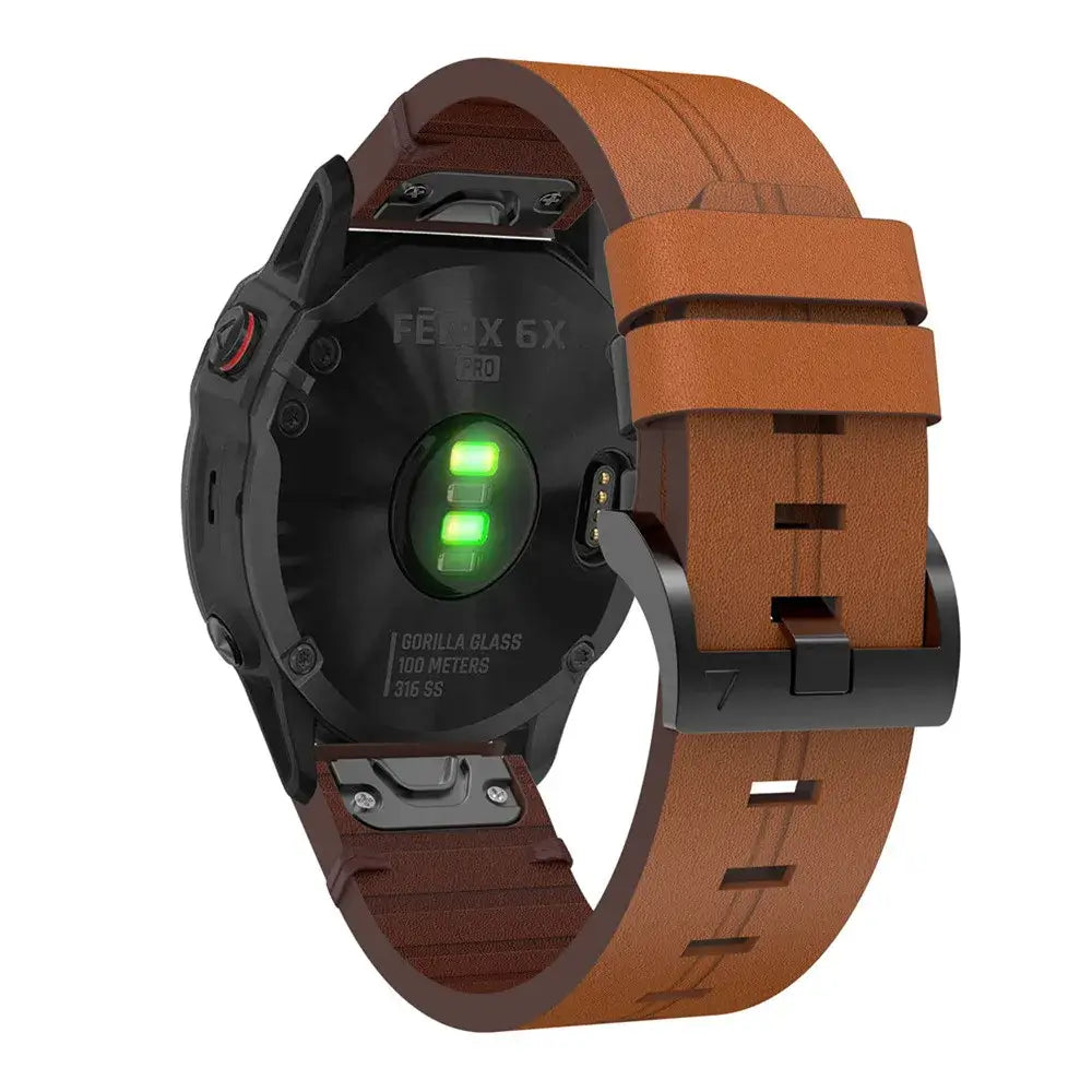 Garmin Soft Leather Band - QuickFit Stylish Upgrade - SJB-DIAMOND ELITES