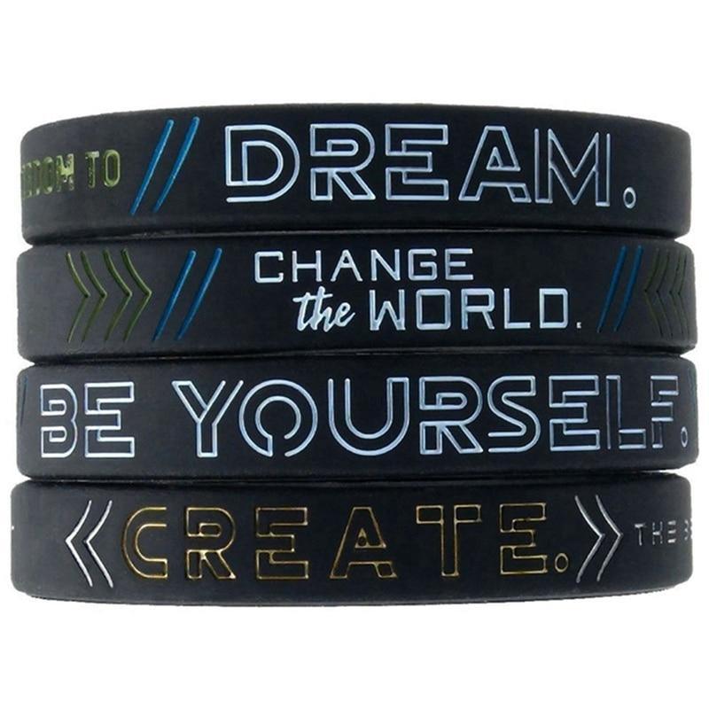 Silicone Wristband Rubber Motivation Bracelet Perfect Gift For Men Unique Jewelry Cool Style - SJB-DIAMOND ELITES