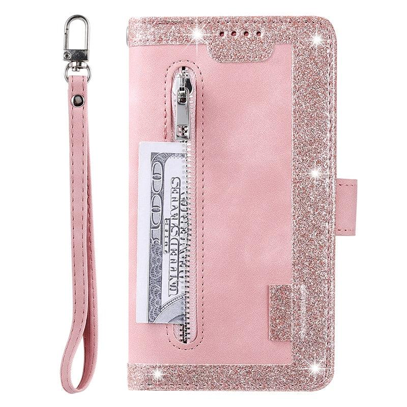 Business Blue New Cards Flip Leather Case For iPhone 14 13 12 11 Pro Max 10 X 6 6s 7 8 Plus XR XS Max Multifunctional Wallet Phone Case  Multi-Card Wallet Leather iphone Case Stevvex
