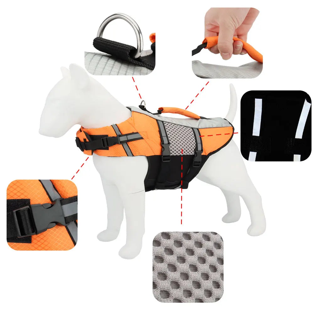 Pet Life Vest Jacket Comfortable Dog Swimsuit THRIXINE