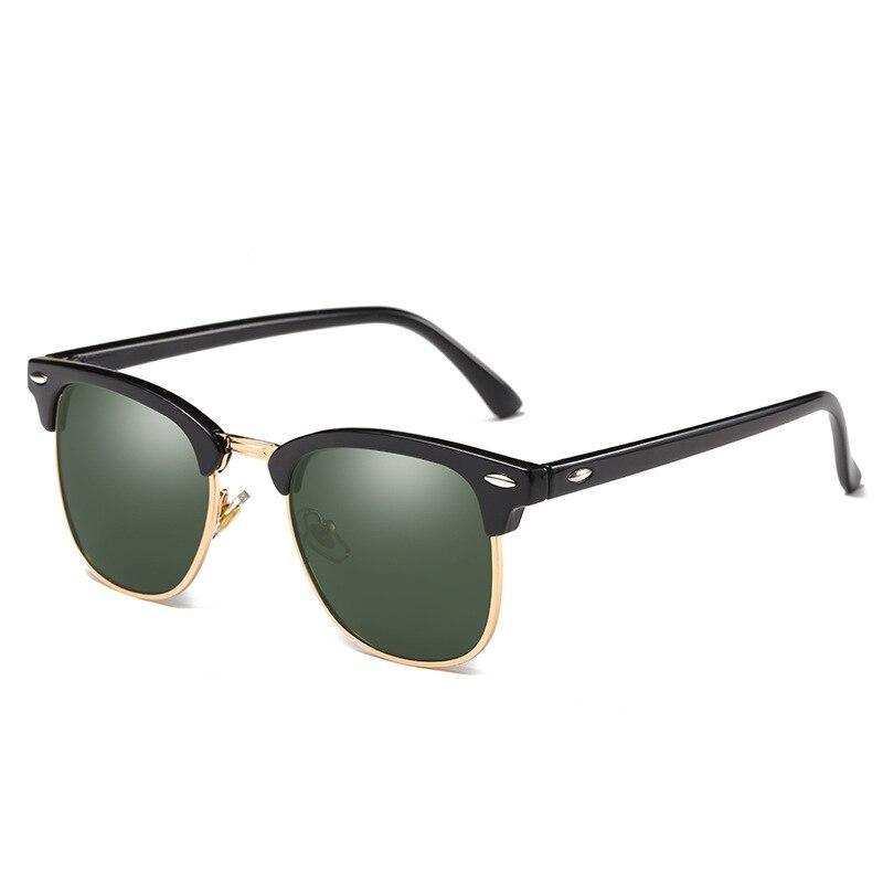 Luxury Popular  Famous Retro Semi-Rimless Brand Designer Sunglasses For Women and Men Polarized Classic Oculos De Sol Gafas Retro EyeglassesWith UV400  Sunglasses - SJB-DIAMOND ELITES