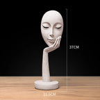 3D Face Mask Abstract Sculpture, Home Decoration Statue, Table Decorations Accessories, Art Figurine, Living Room Decor Lootquake LLC