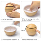Mini USB Aroma Essential Oil Diffuser Ultrasonic Air Humidifier Mist Maker Aroma  7 Color LED Light Home Office Stevvex