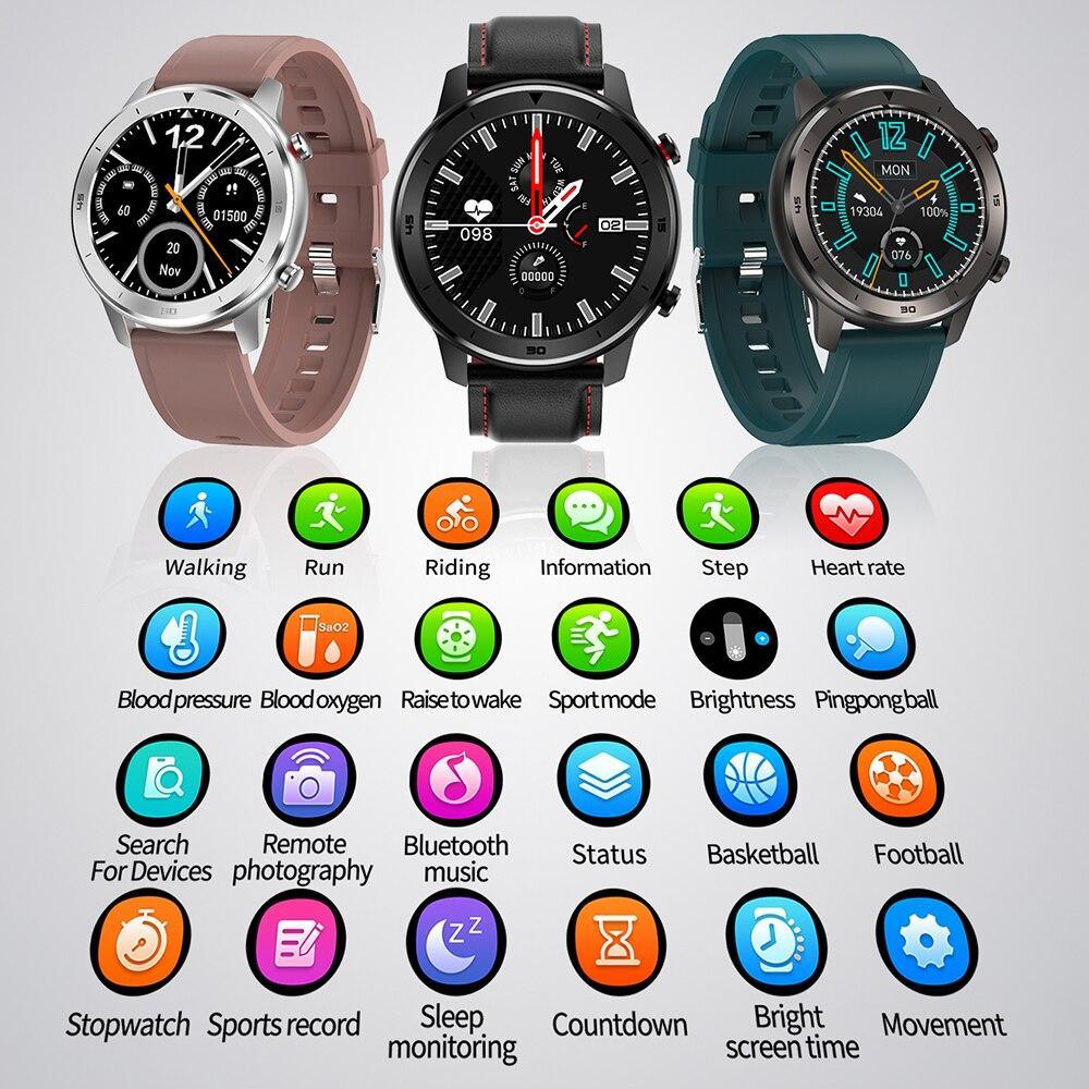 Modern Full Round Touch Display Smart Watch for Men In Business Luxury Style With IP68 Waterproof Protection and Heart Rate Blood Pressure Monitor 5 Days Standby Smartwatch - SJB-DIAMOND ELITES