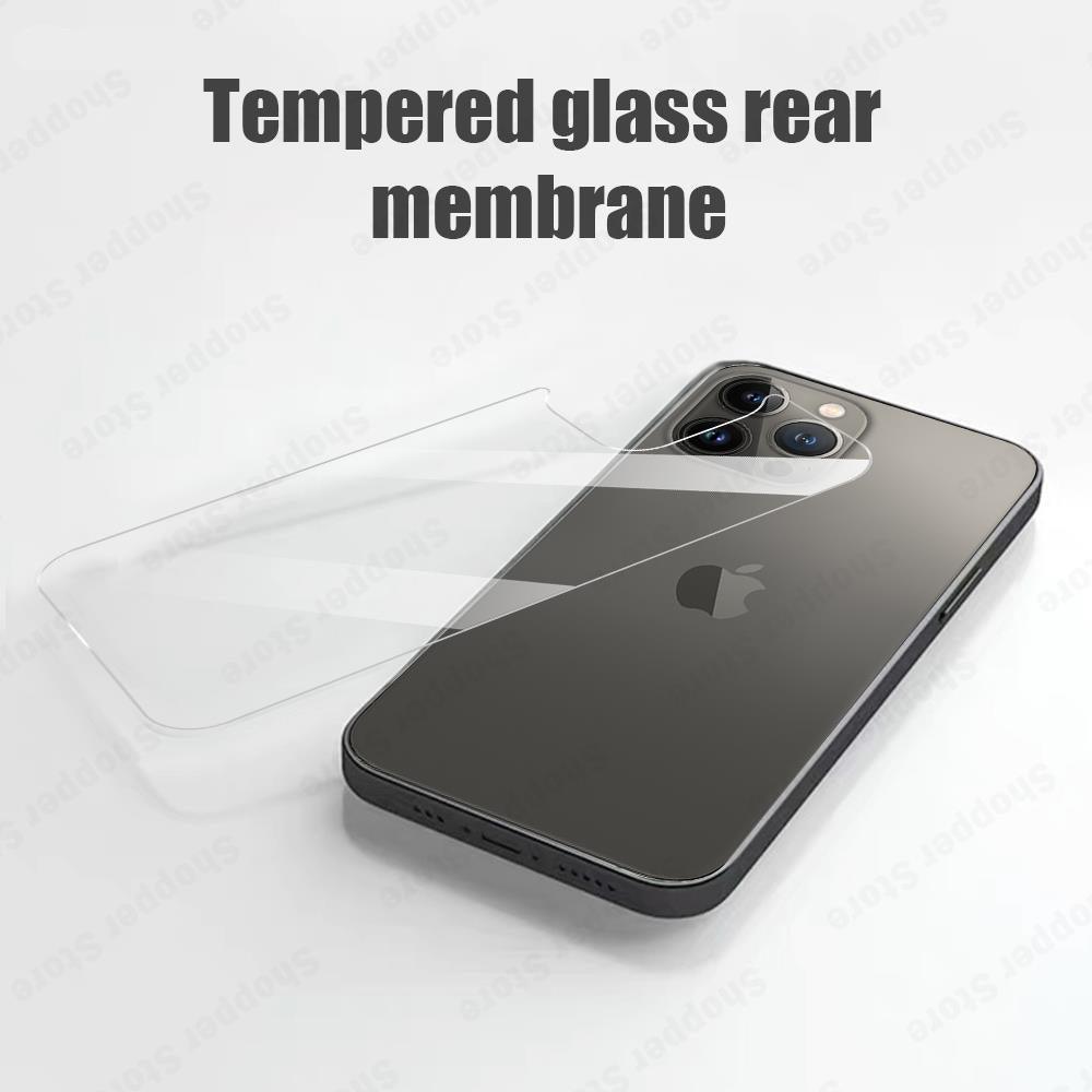 3Pcs Tempered Back Glass For iPhone 13 Pro Max Mini Protective Screen Protector Glass Film For iPhone 13 12 11 14 Pro XS Max XR Temper Film Premium HD Clarity Anti-Fingerprint/Scratch Back Protector Stevvex