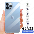 3Pcs Tempered Back Glass For iPhone 13 Pro Max Mini Protective Screen Protector Glass Film For iPhone 13 12 11 14 Pro XS Max XR Temper Film Premium HD Clarity Anti-Fingerprint/Scratch Back Protector Stevvex