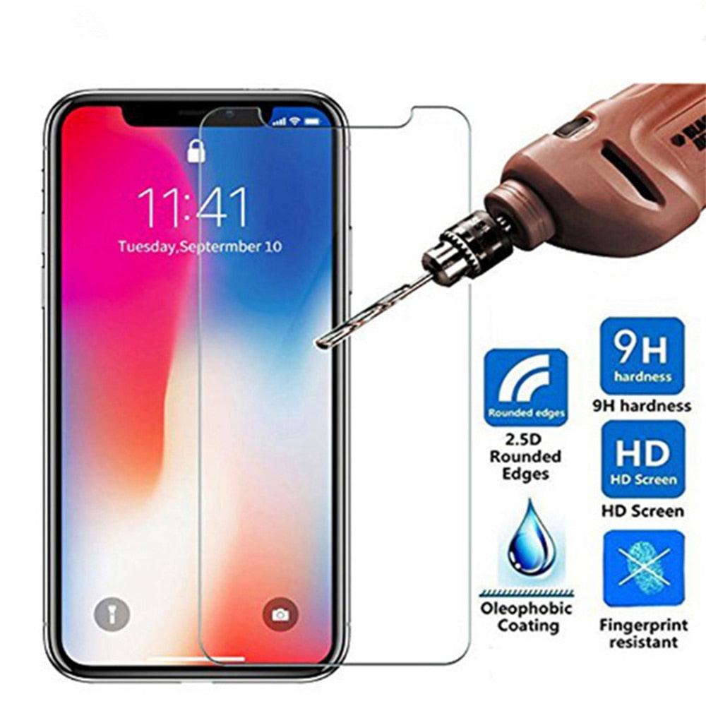 3pcs For iPhone 12 13 Mini 14 Pro Max Glass Screen Protector For iPhone XR XS SE 2022 6 7 8 Plus 13 Pro Max Glass Not Full Cover Curved Edge Anti Explosion Temper Glass Screen Protector for iPhone Stevvex