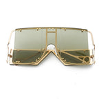 Luxury Modern NEW Fashion Square  Oversized and Big Frame Woman and Ladies SunglasseBrand Metal Rivet Trend Unique Female Eyewear Wth UV 400 Protection - SJB-DIAMOND ELITES