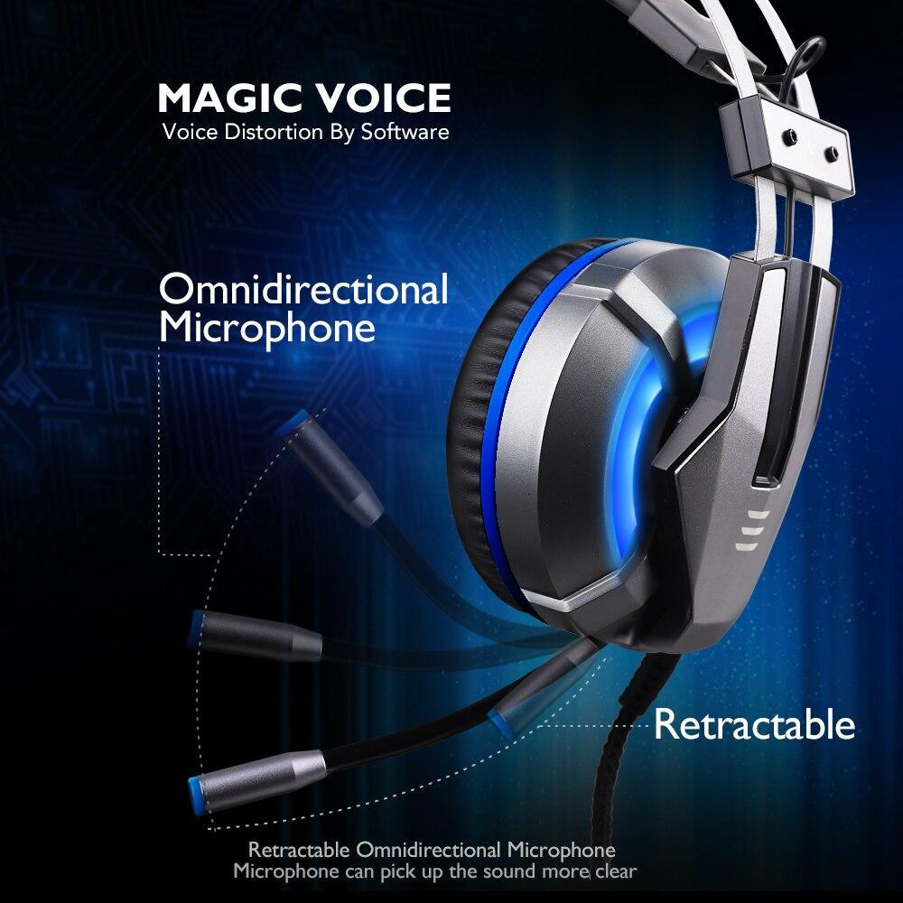 NEW Trend  Gaming Headset Gamer Ear Wired Headphones for Smartphone/PS4/PC/Xbox with Retractable Rotate Microphone and LED Light - SJB-DIAMOND ELITES