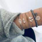 Modern Fashion New Luxury Different Style Elegant Elephant Tree Of Life Tassel Chain Bracelet Sets For Women Jewelry Trend Sets For Her - SJB-DIAMOND ELITES