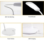 STEVVEX Reading Table Lamp LED Stand Desk Lamp With Rechargeable Battery Levels Brightness Study Reading Desk Lamp For Student Office - SJB-DIAMOND ELITES