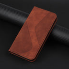 Luxury Blue Flip Wallet Case For iPhone 14 13 12 Mini Plus 11 Pro Magnetic Cards Phone Cover Magnetic PU Leather Phone Case Classic S-shaped Simple Flip Wallet Cover Stevvex