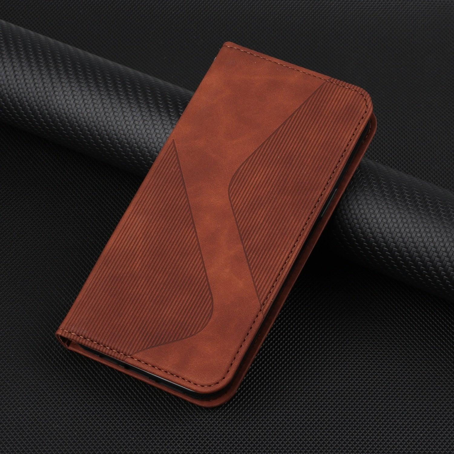 Luxury Blue Flip Wallet Case For iPhone 14 13 12 Mini Plus 11 Pro Magnetic Cards Phone Cover Magnetic PU Leather Phone Case Classic S-shaped Simple Flip Wallet Cover Stevvex