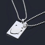 Pair Of Lovers Fashion Puzzle Anatomical Heart Necklaces Pendants Stainless Steel Chain Couple Collares Women Valentine Day Gift
