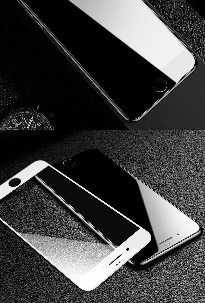 Curved Edge Tempered Glass For iPhone 12 11 Pro Xr X Xs Max Screen Protector For iPhone 6 6s 7 8 Plus SE 2020 Protective Film  Real Premium Tempered Glass Film Screen Protector for Iphone Stevvex