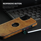 Ultra Thin Slim Leather Phone Case For iPhone 13 Pro Max 12 Pro Max 14 Shockproof Bumper Soft Business Back Cover Back Cover Case Shockproof Camera and Screen Protection PU Leather Case for iPhone Stevvex