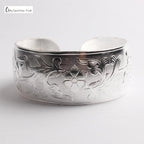Big Elegant Luxury Amazing Classic Fashion Flower Metal Tibetan Indian Silver Vintage Retro Fashion Cuff Bracelet Bangle For Woman With Details of Animals - SJB-DIAMOND ELITES